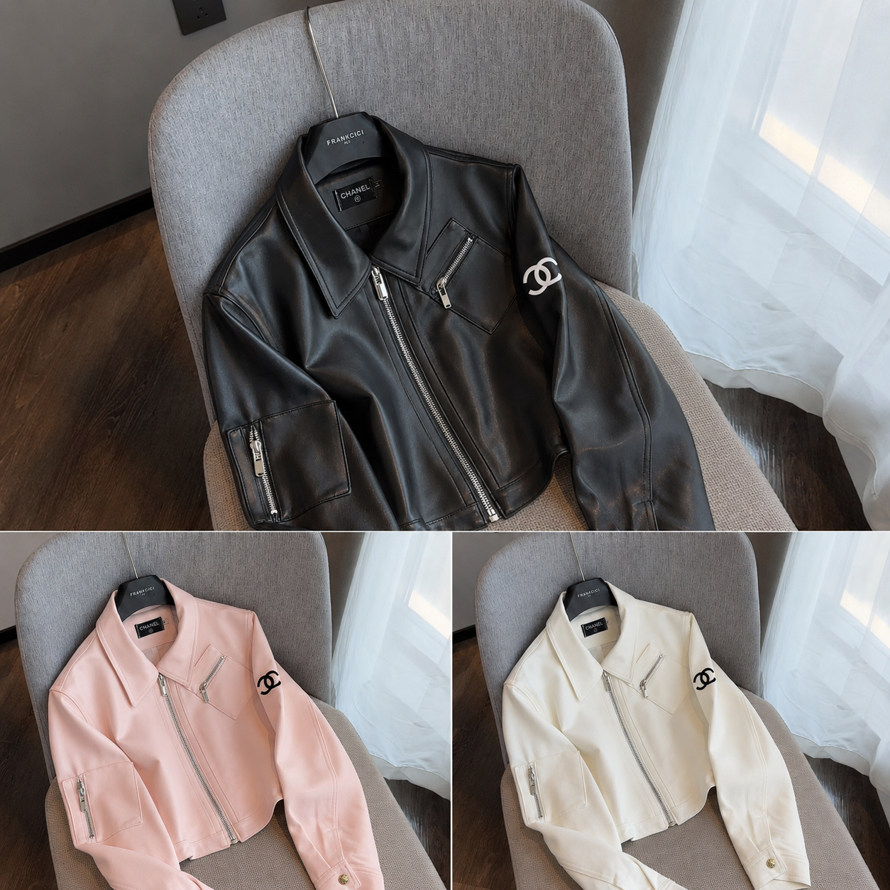 CC Fashion Short Leather Jacket 02