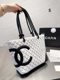 4-color leather shopping bag