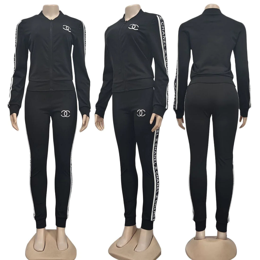 Fashion Printed Sporty Casual Two-piece Set 1024022617