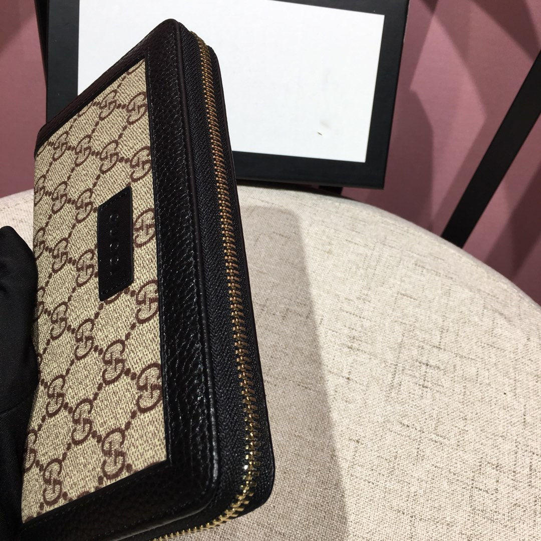 Men's New Wallet Men's Leather Long Wallet Zipper Bag S13