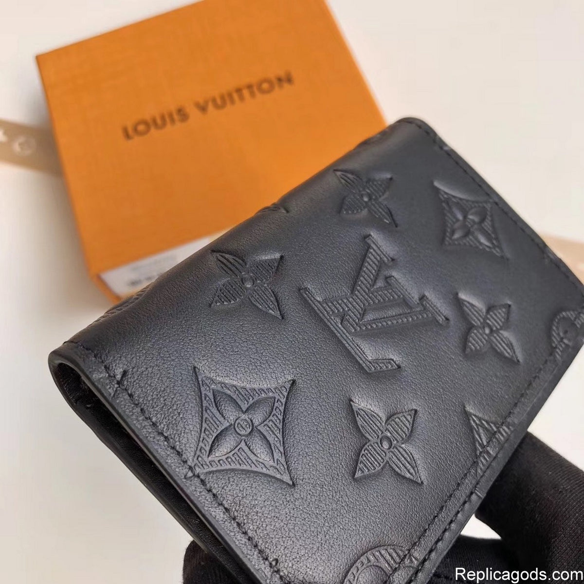 Black Floral Pattern Wallet Bag