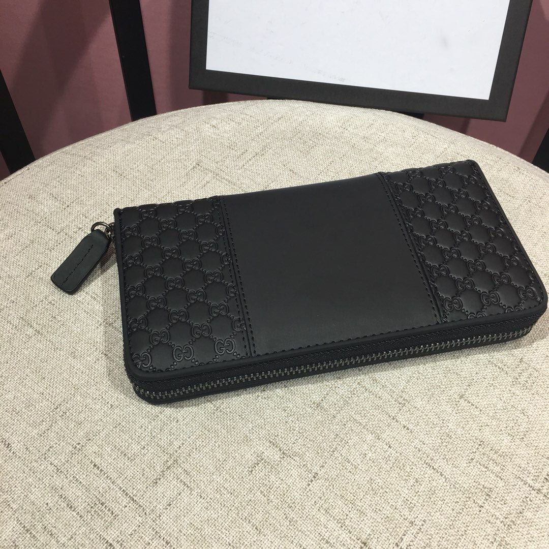 Men's New Wallet Men's Leather Long Wallet Zipper Bag S15