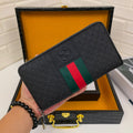 Men's New Wallet Men's Leather Long Wallet Zipper Bag S09