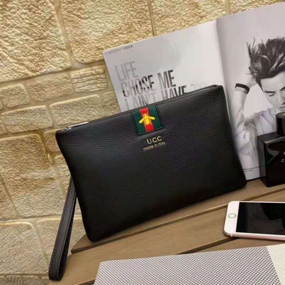 Men's Men's Handbags Cowhide Envelope Bags Large Capacity Genuine Leather Clutch Bags