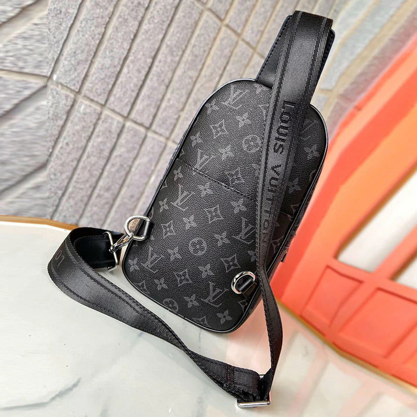 Luxury plaid vintage men's casual chest bag 1024071703