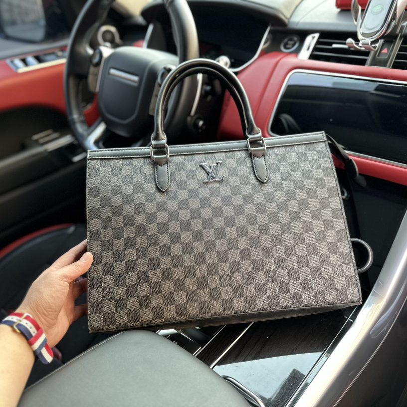 Plaid briefcase computer bag document bag XC0723051809