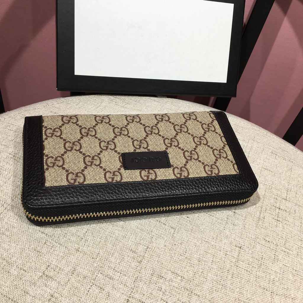 Men's New Wallet Men's Leather Long Wallet Zipper Bag S13
