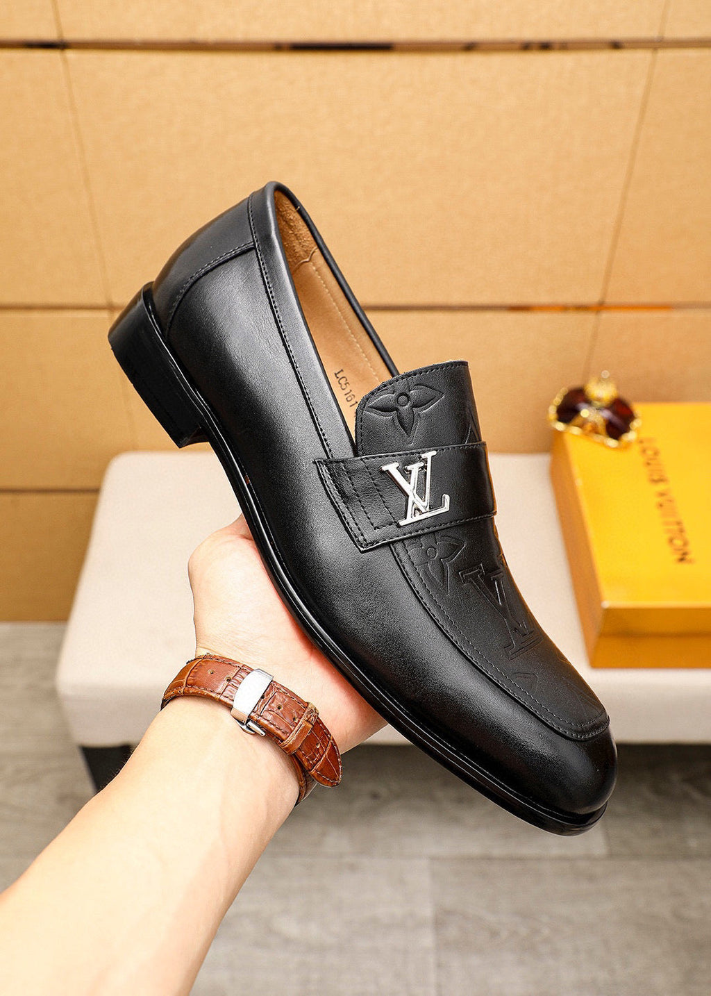 L Fashion 25ss printed leather shoes 0725060616