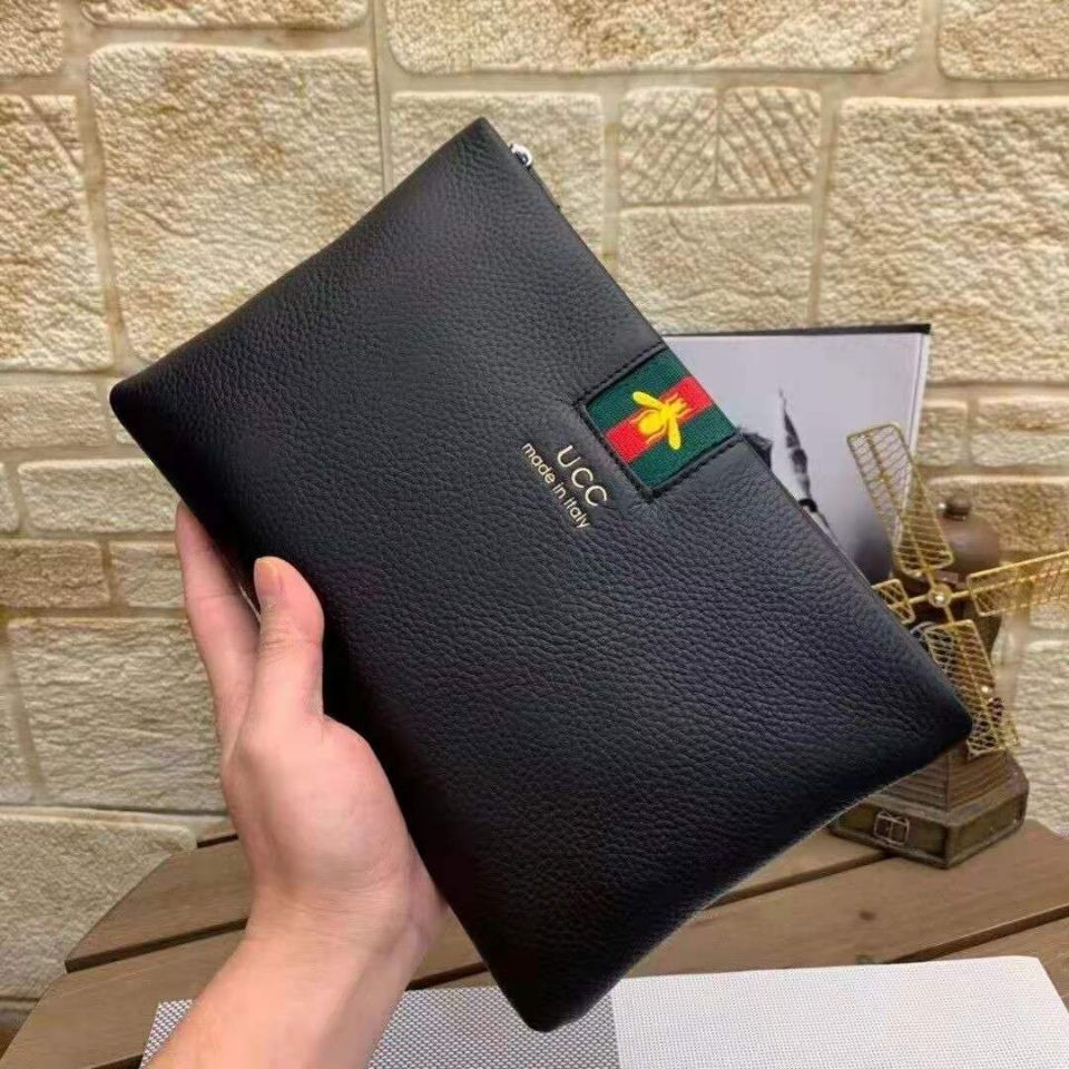 Men's Men's Handbags Cowhide Envelope Bags Large Capacity Genuine Leather Clutch Bags
