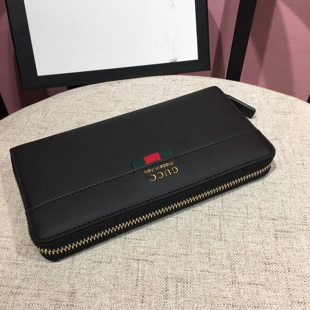 Men's New Wallet Men's Leather Long Wallet Zipper Bag S10