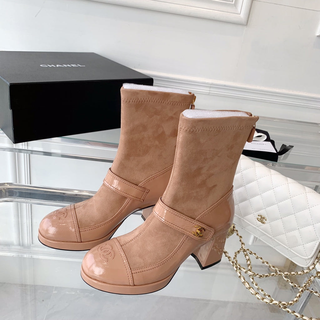 Fashionable Leather and Suede Boots 0724102318