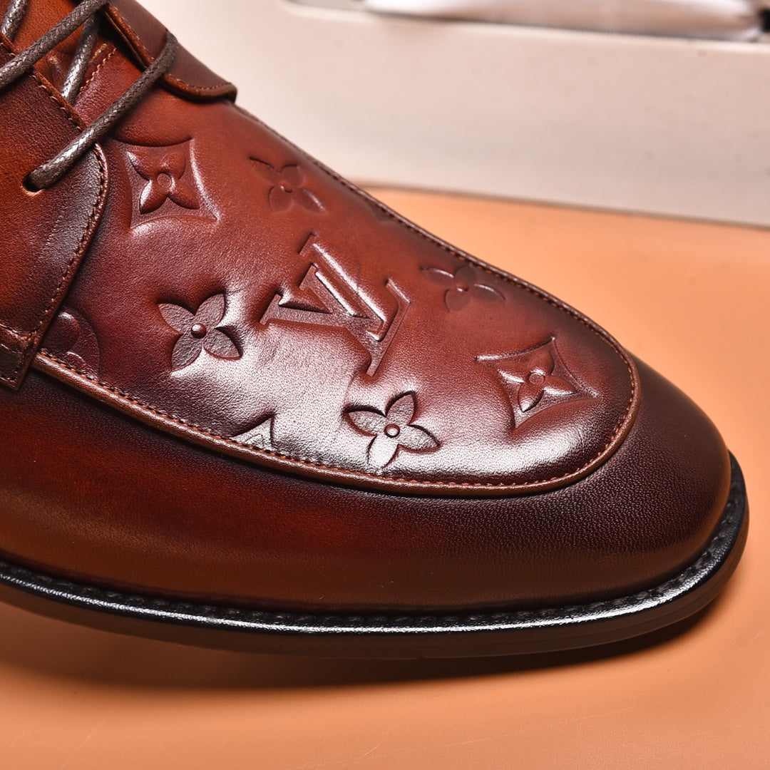 L high-top printed business leather shoes 0724120515