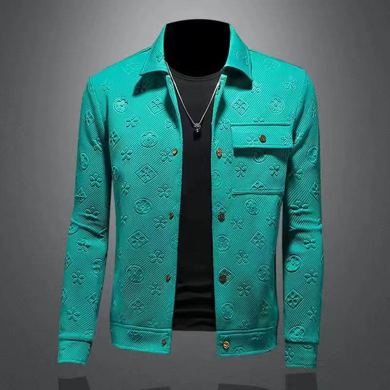 23 spring and autumn new Vlogo fashion lapel men's high-end coat jacket