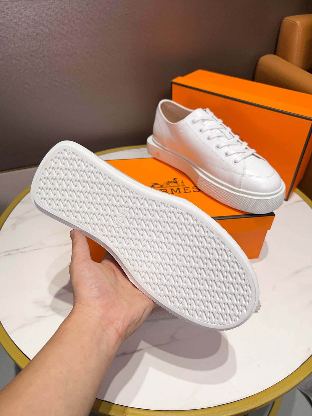 H Fashion Leather Lace-Up Sneakers 0724112204