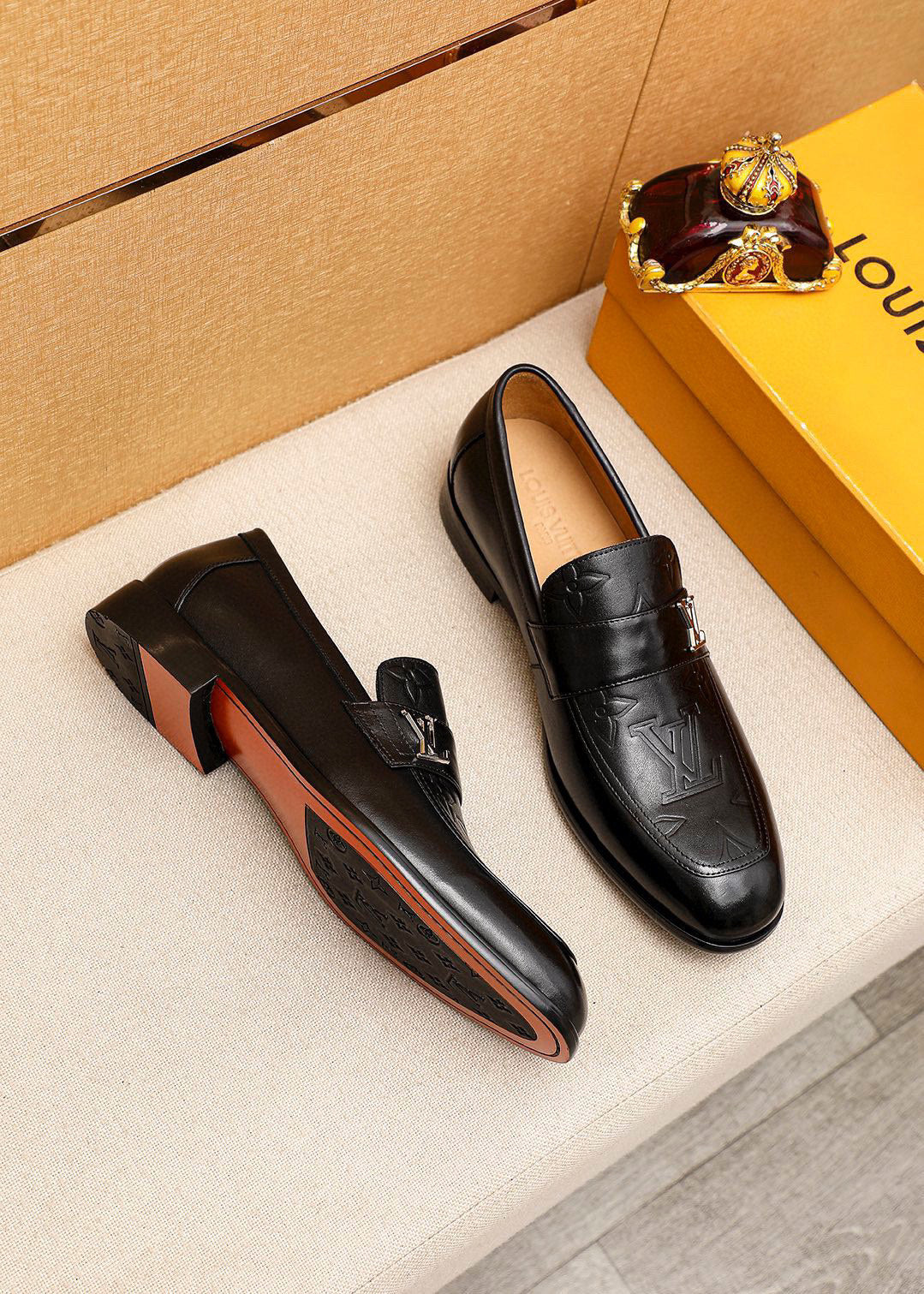 L Fashion 25ss printed leather shoes 0725060616