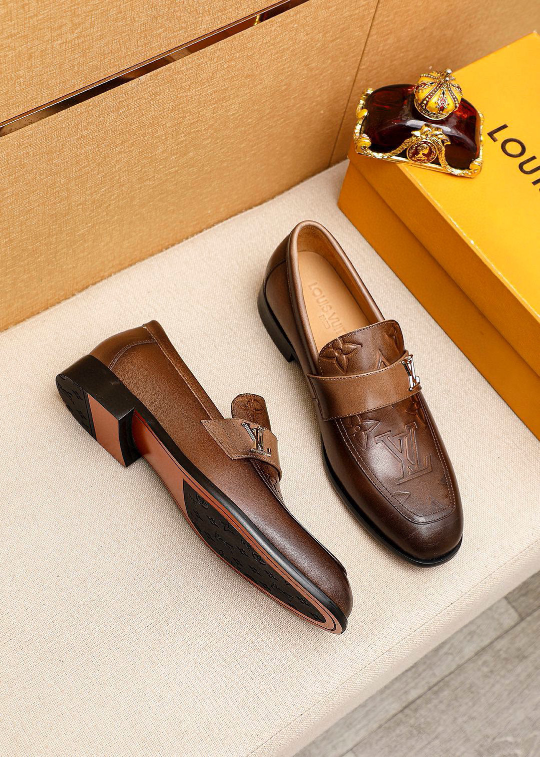 L Fashion 25ss printed leather shoes 0725060616