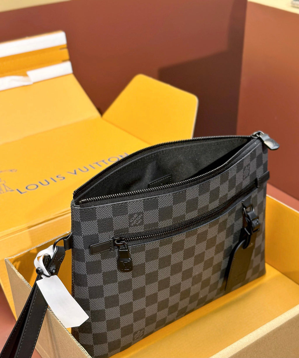 L fashion checkered leather handbag 0725052727