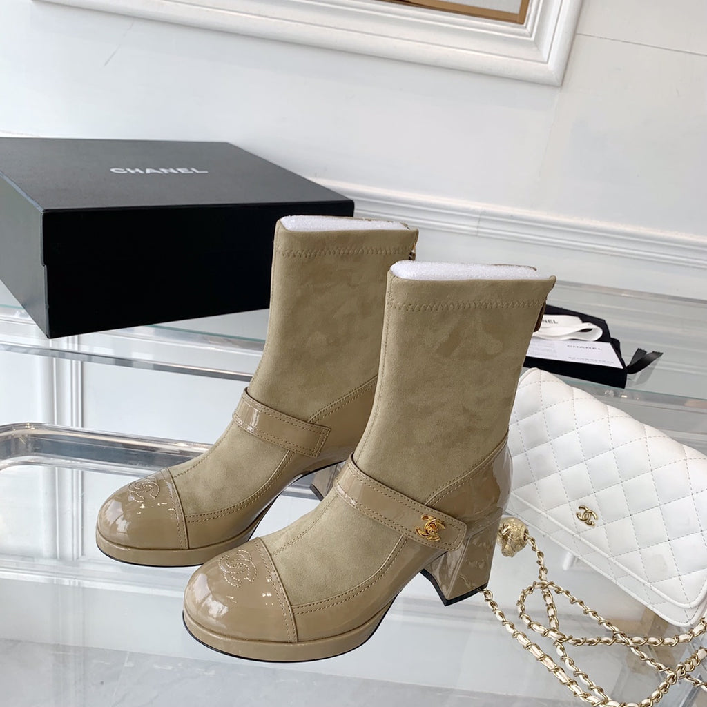 Fashionable Leather and Suede Boots 0724102318