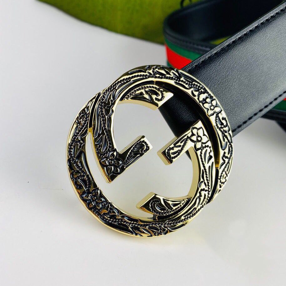 Men's Belt High-Grade Letter Leather Business Belt All-Match Casual Pants Belt PD02060801