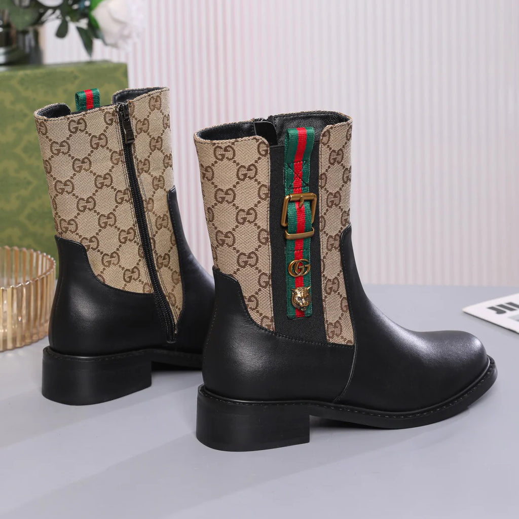G New Classic Tiger Head Ankle Boots 1025101326
