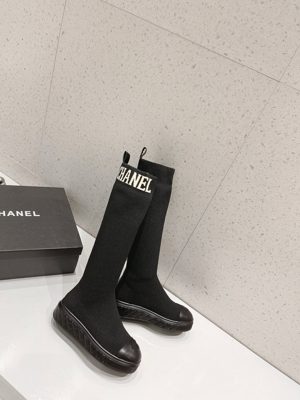 23 New CL classic letter embroidered stretch boots XC0423101303