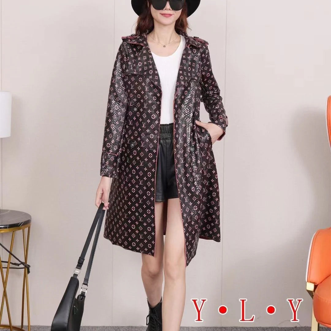 Fashion printed slim fit windbreaker 1024110604
