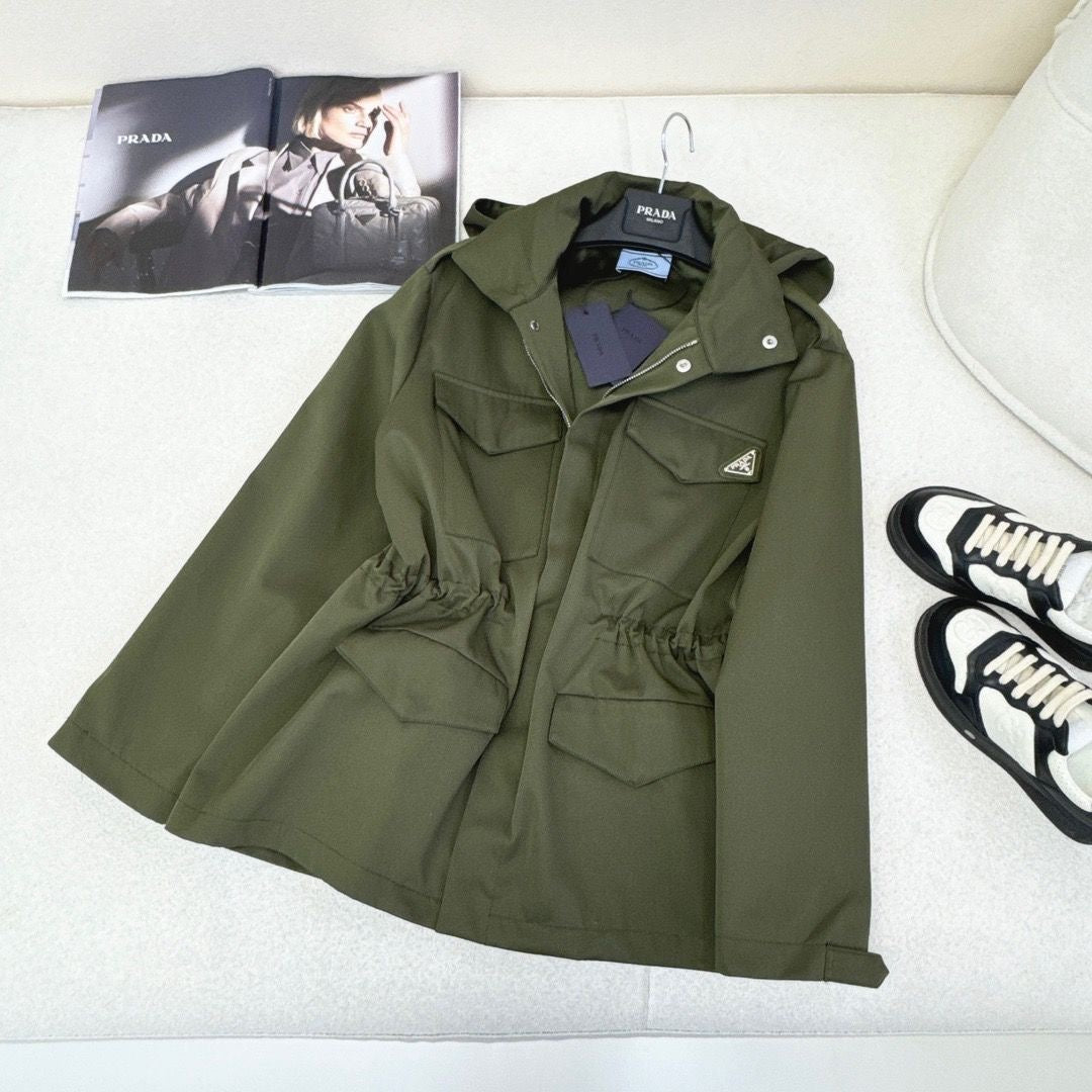 PR waisted hooded jacket 1824091813