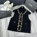 chain knitted vest 0724080604