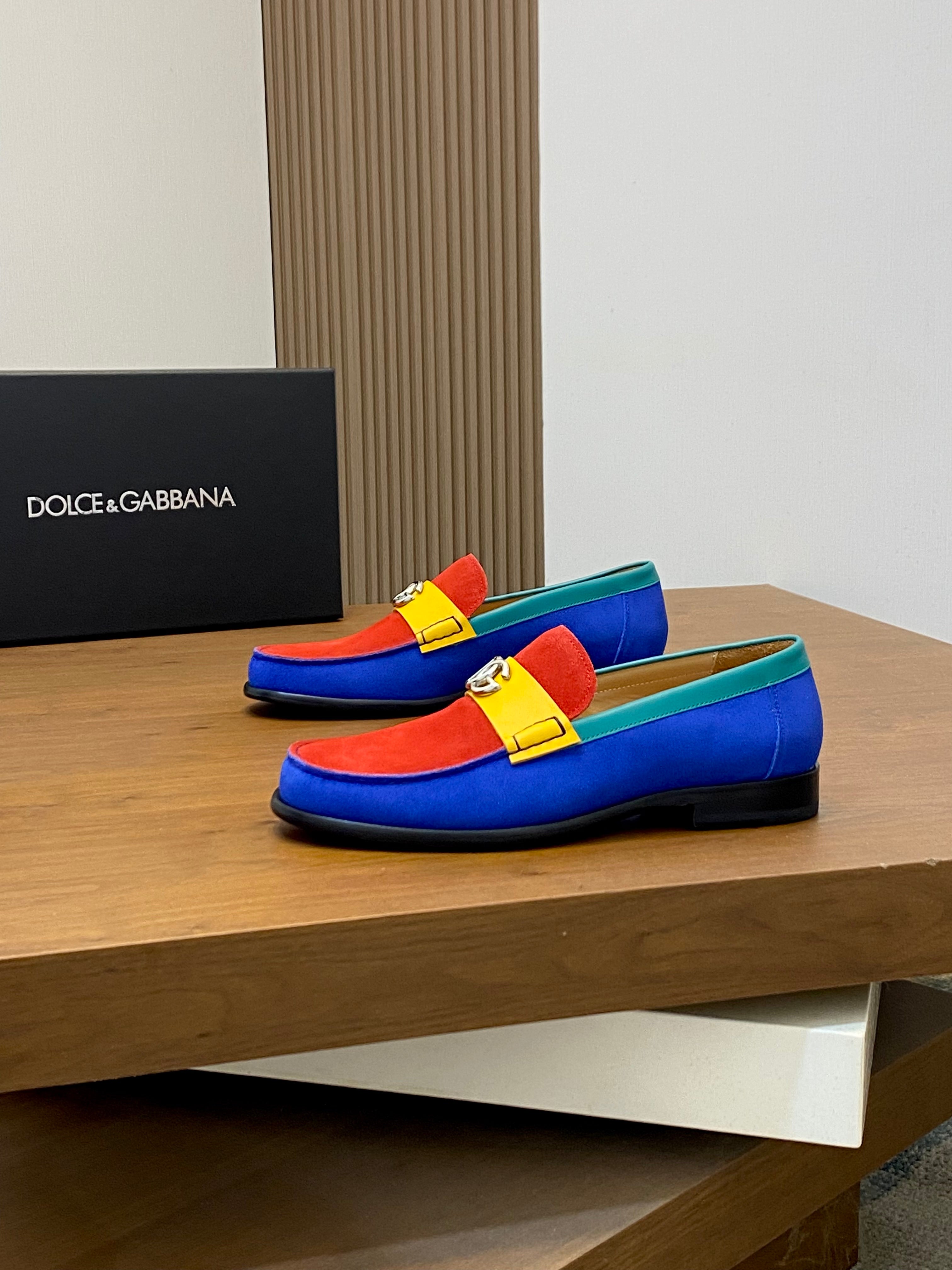 New stylish color-blocked casual loafers 0726041001