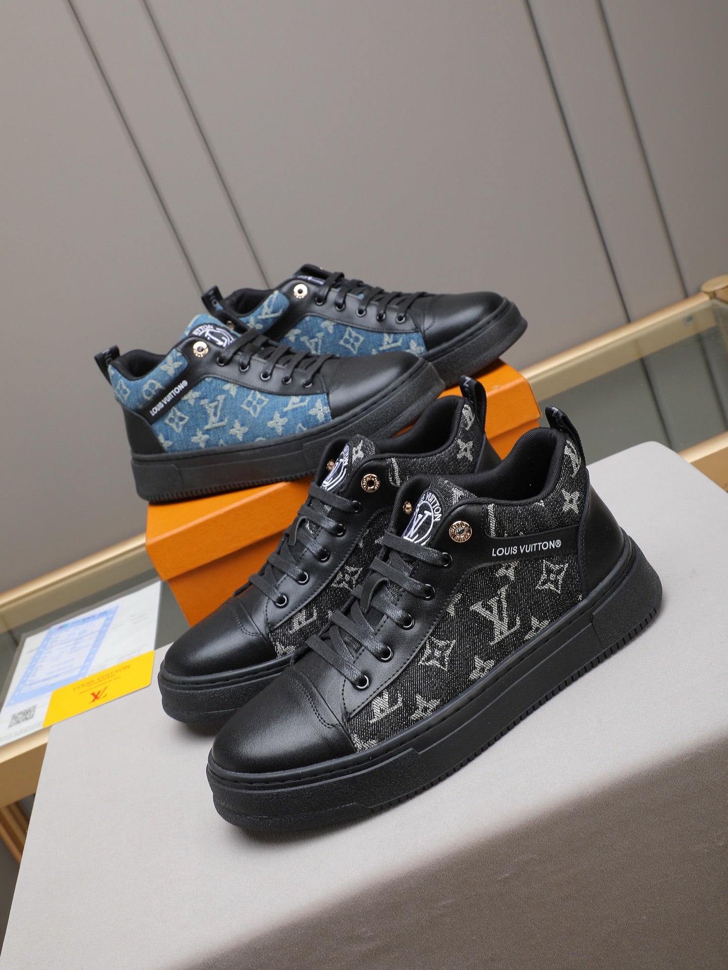 New printed men's high-top sneakers 0725121803