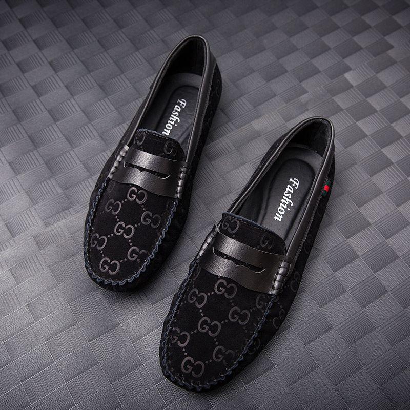 Versatile Soft Sole Embossed Leather Casual Shoes 08231208LTJ02