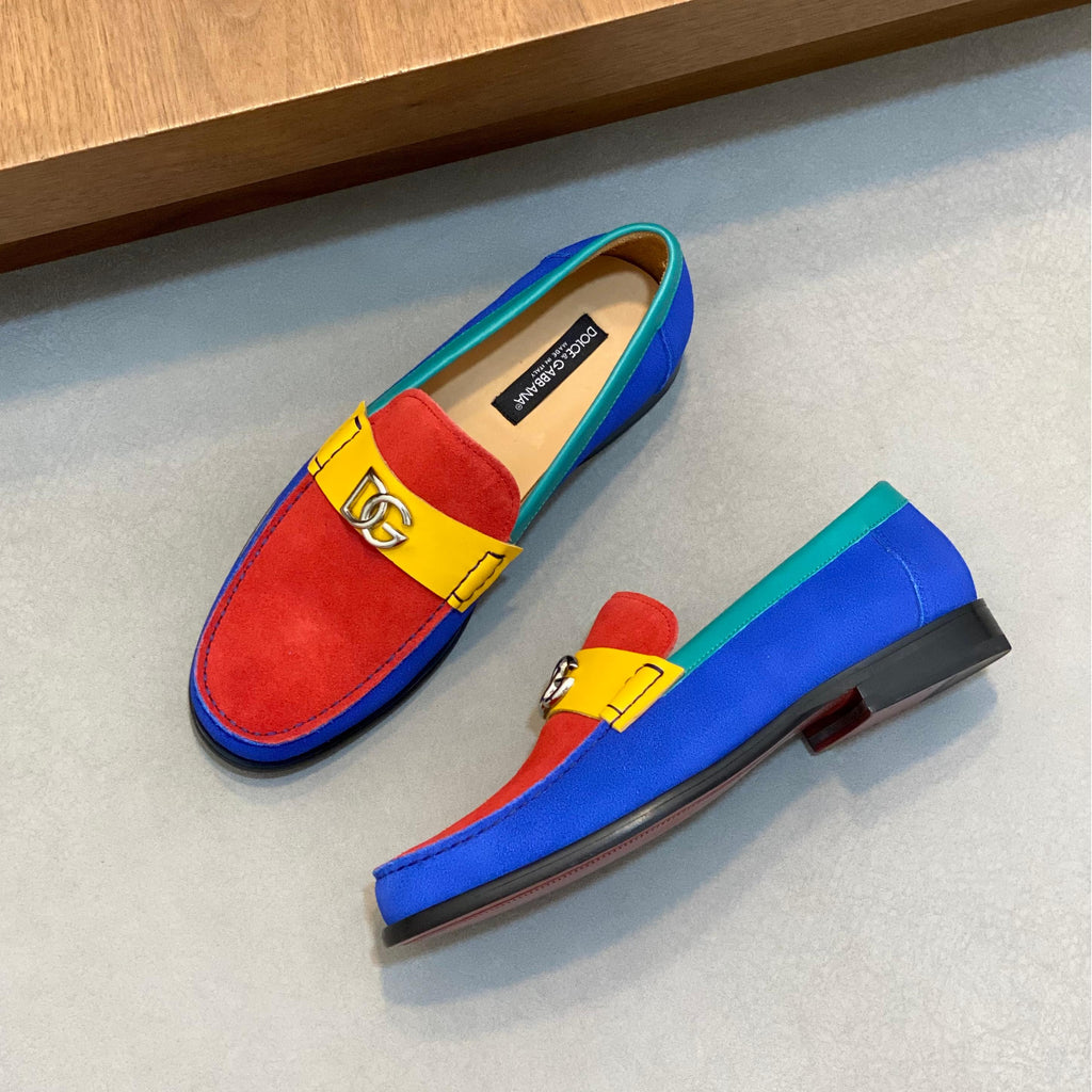 New stylish color-blocked casual loafers 0726041001