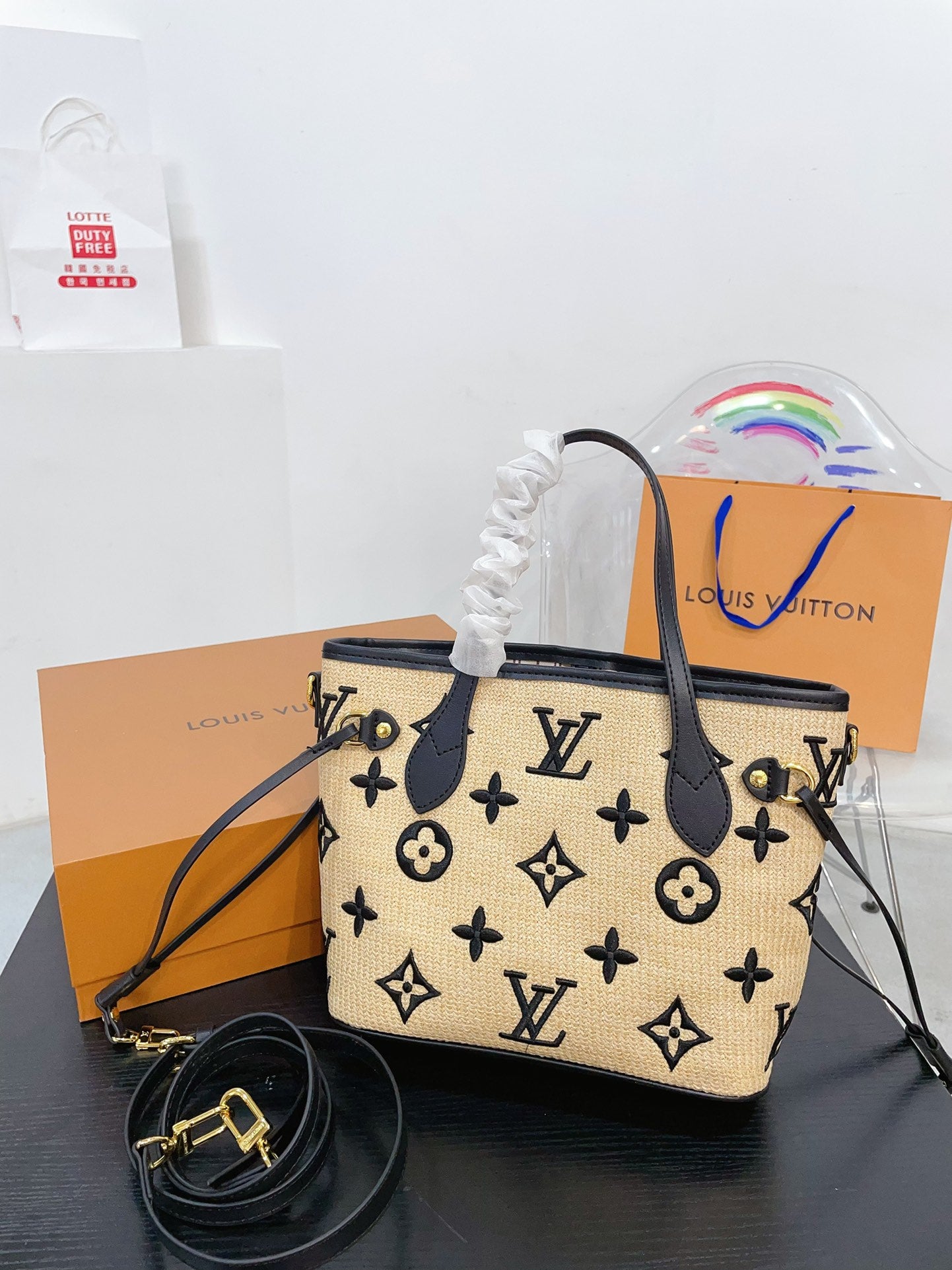 V fashion straw handbag 0724041133