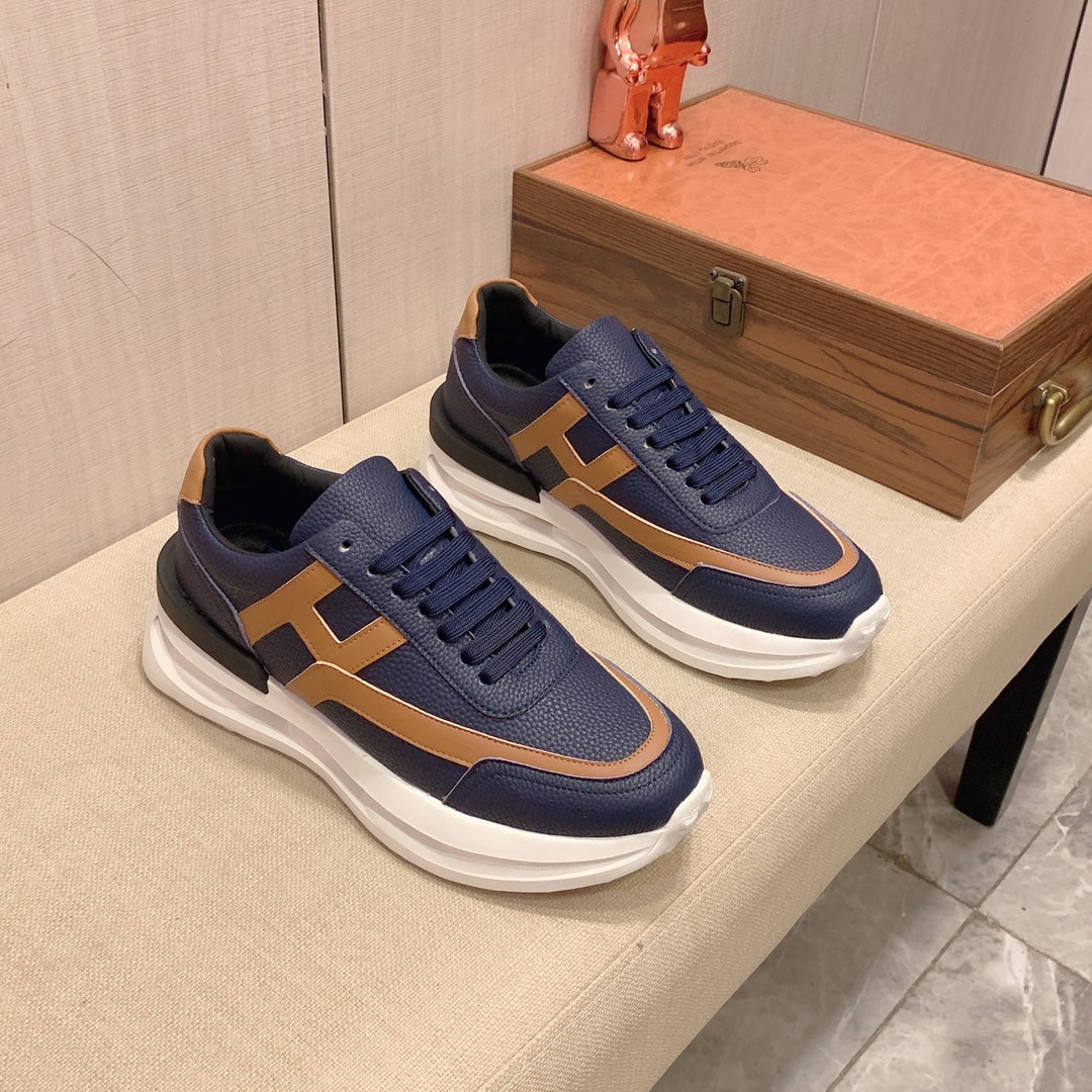H fashion printed rubber sole sneakers 0724072303