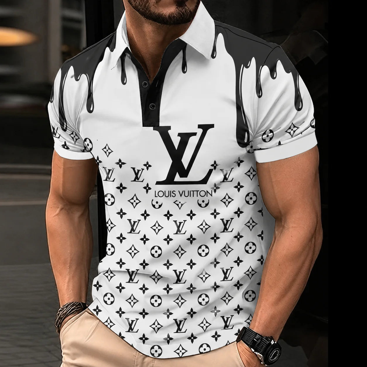 Men's Summer Fashion Printed Polo Shirts 3D1026070312