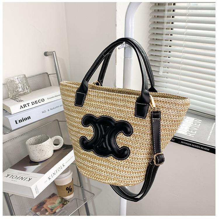 New Woven Vegetable Basket Bag Shoulder Crossbody Bag 1024041122