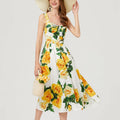 Luxurious fashion printed backless long dress 1024052708