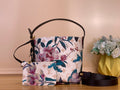 L & V Stylish Cowhide Flower HandBag M0726051904