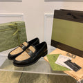Formal Handmade Leather G Logo Women's Loafers