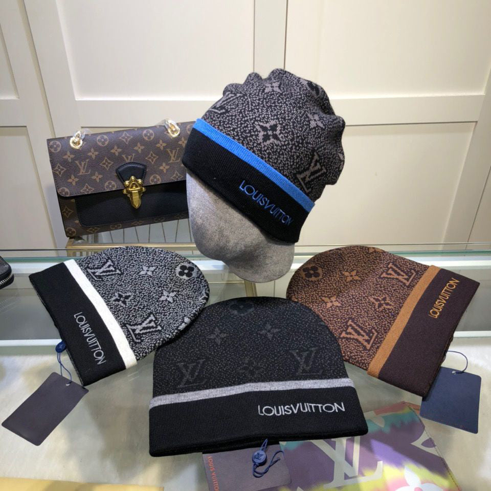 New boutique trendy brand embroidered alphabet knitted cap wool cap Korean embroidered Baotou cap