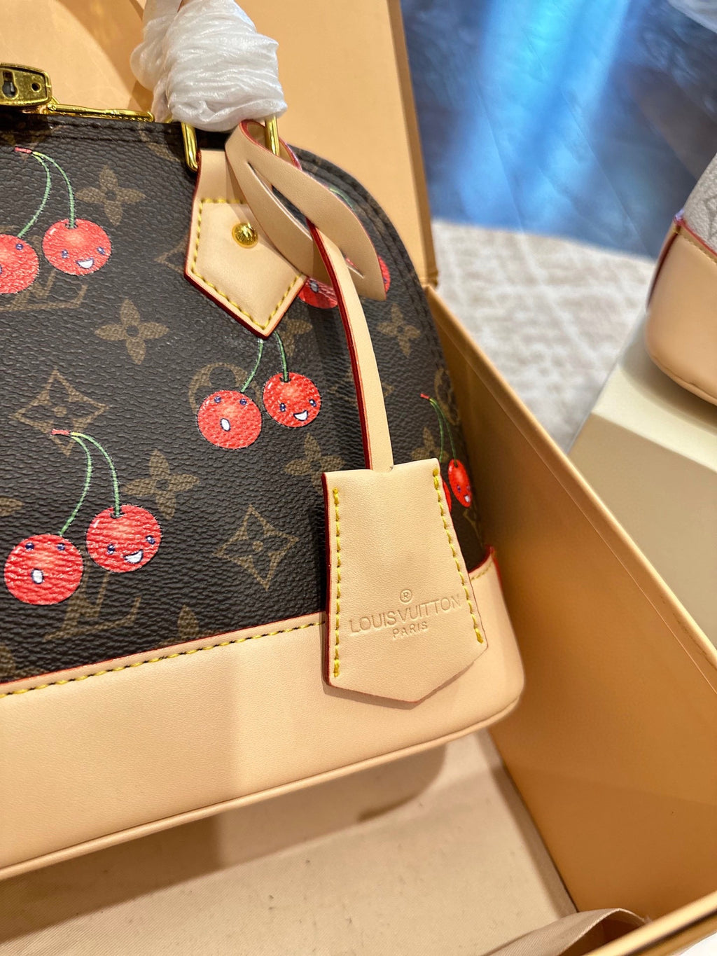 L fashion cherry shell bag 0725071804