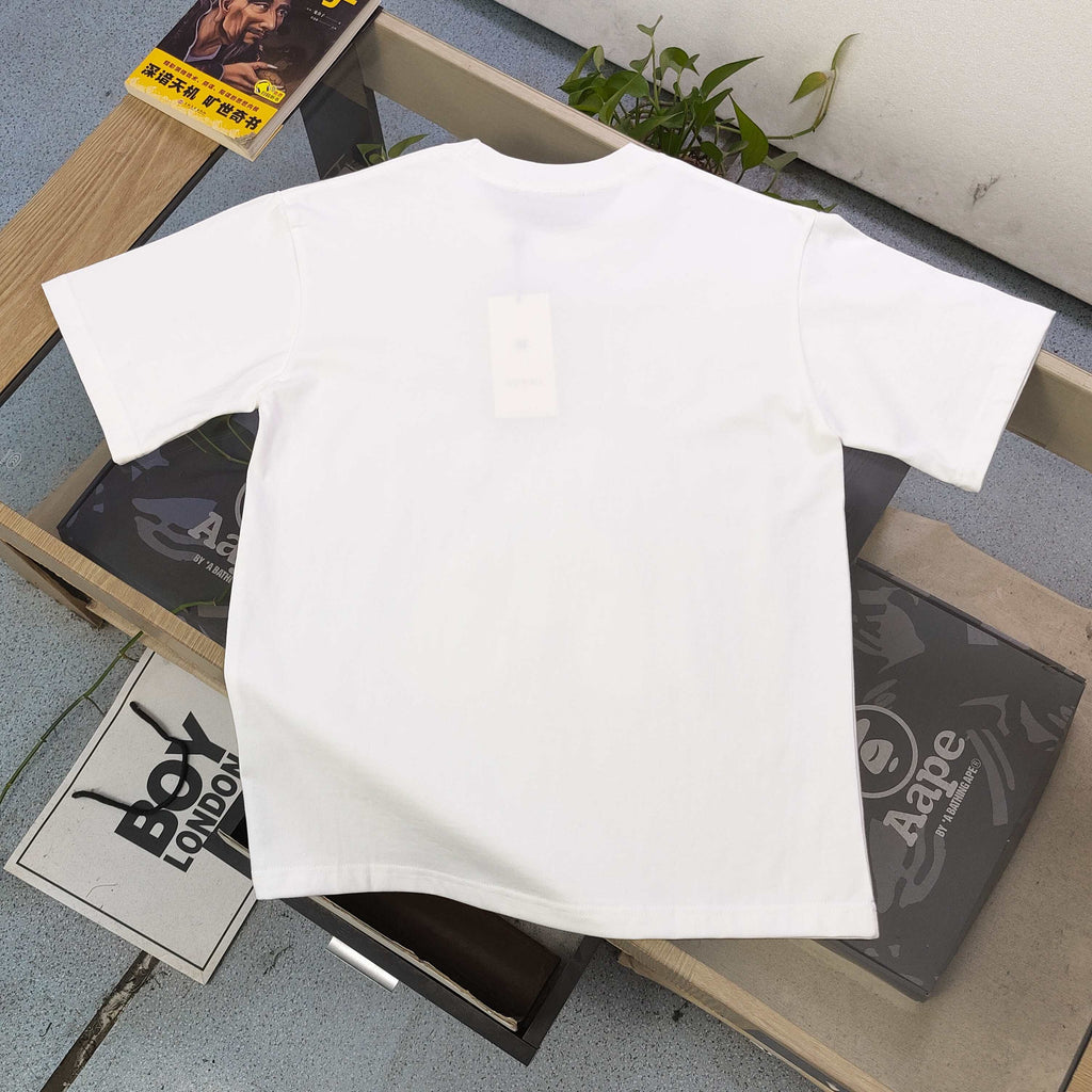 Letter print casual short-sleeved T-shirt for couples 1426013011