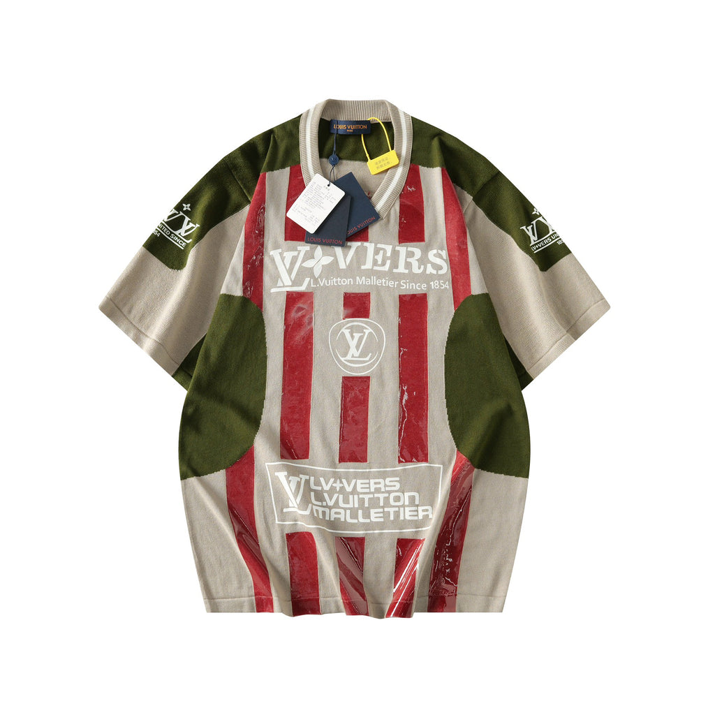V Spring/Summer Jersey Knitted T-Shirt 0726052718