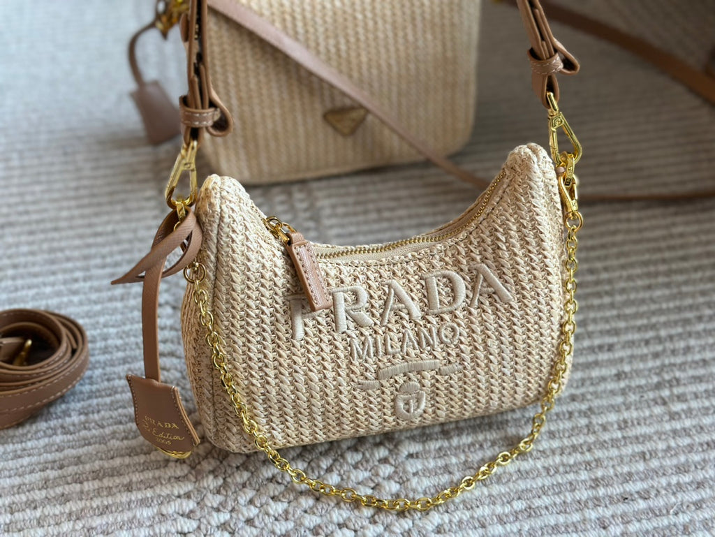 P fashionable straw armpit bag 0724032003