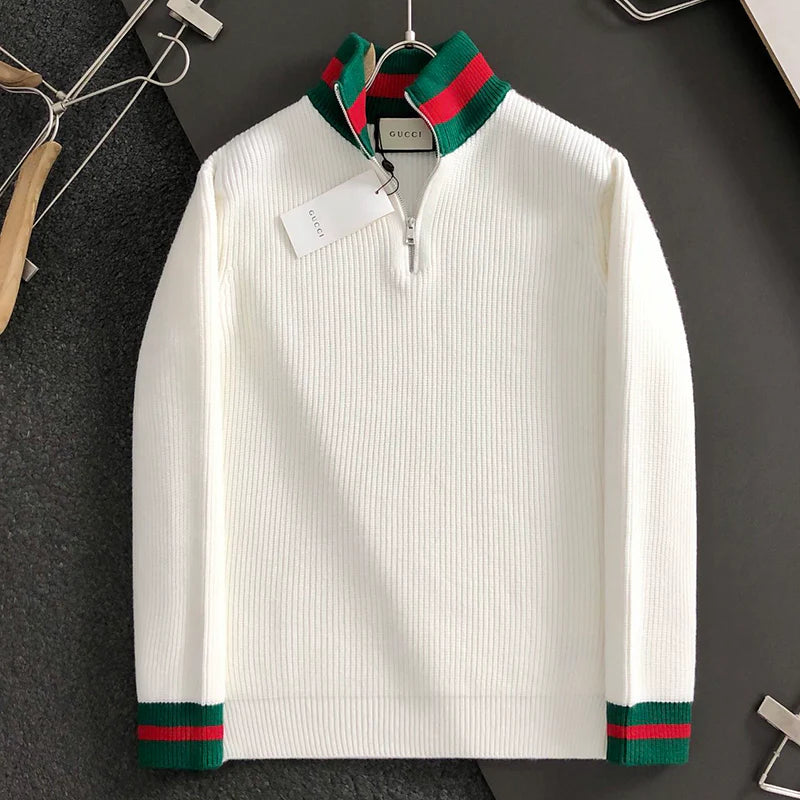 New Red and Green Wool Pullover 1024101019