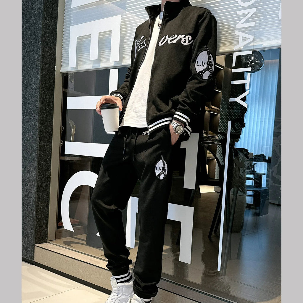 Fashionable Zipper Cardigan Set 1025092407