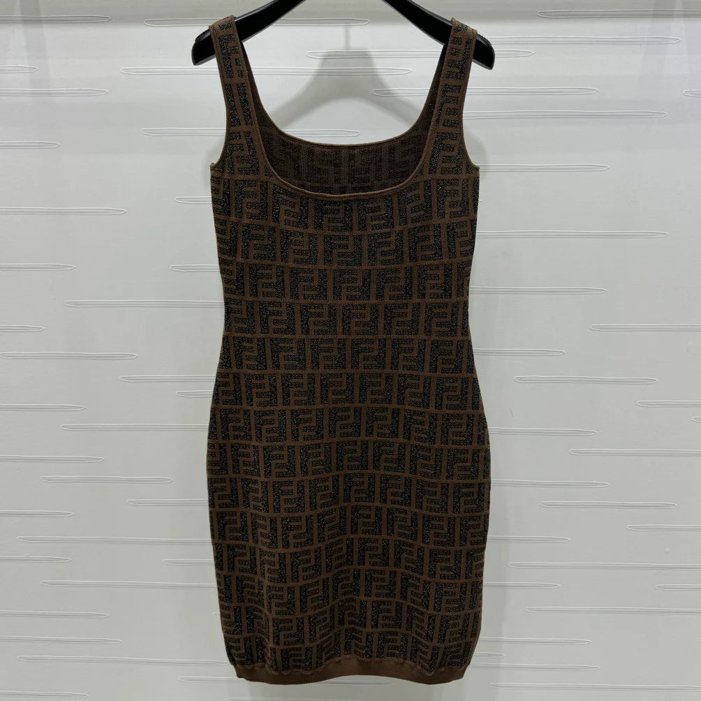 Jacquard Knit Vest Dress 1025051914
