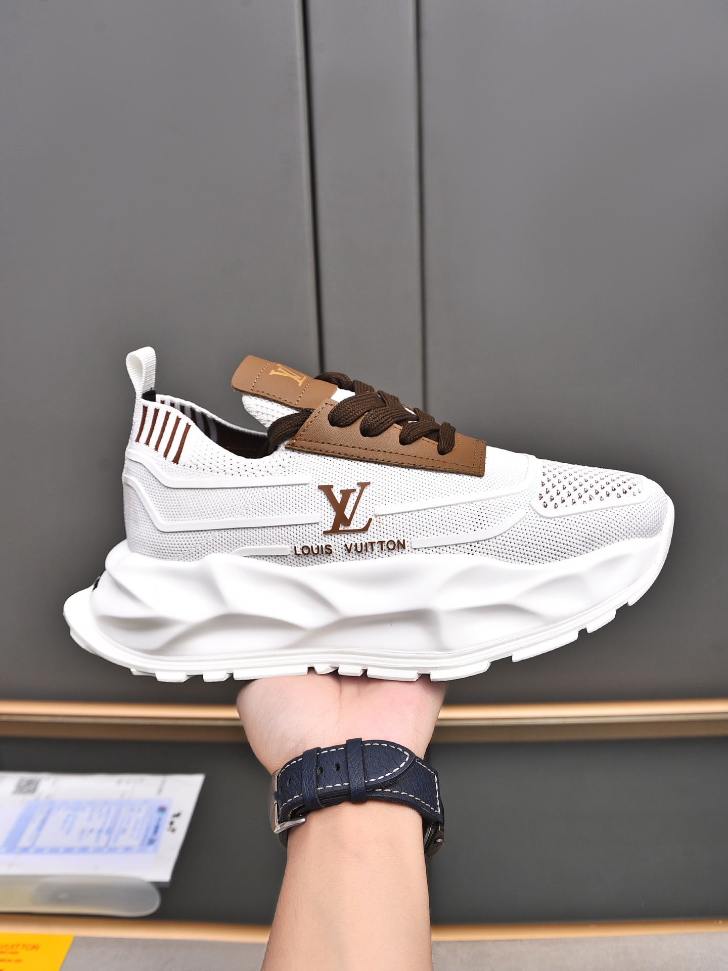 Men's Flyknit Elastic Rubber Sole Sneakers 0726030601
