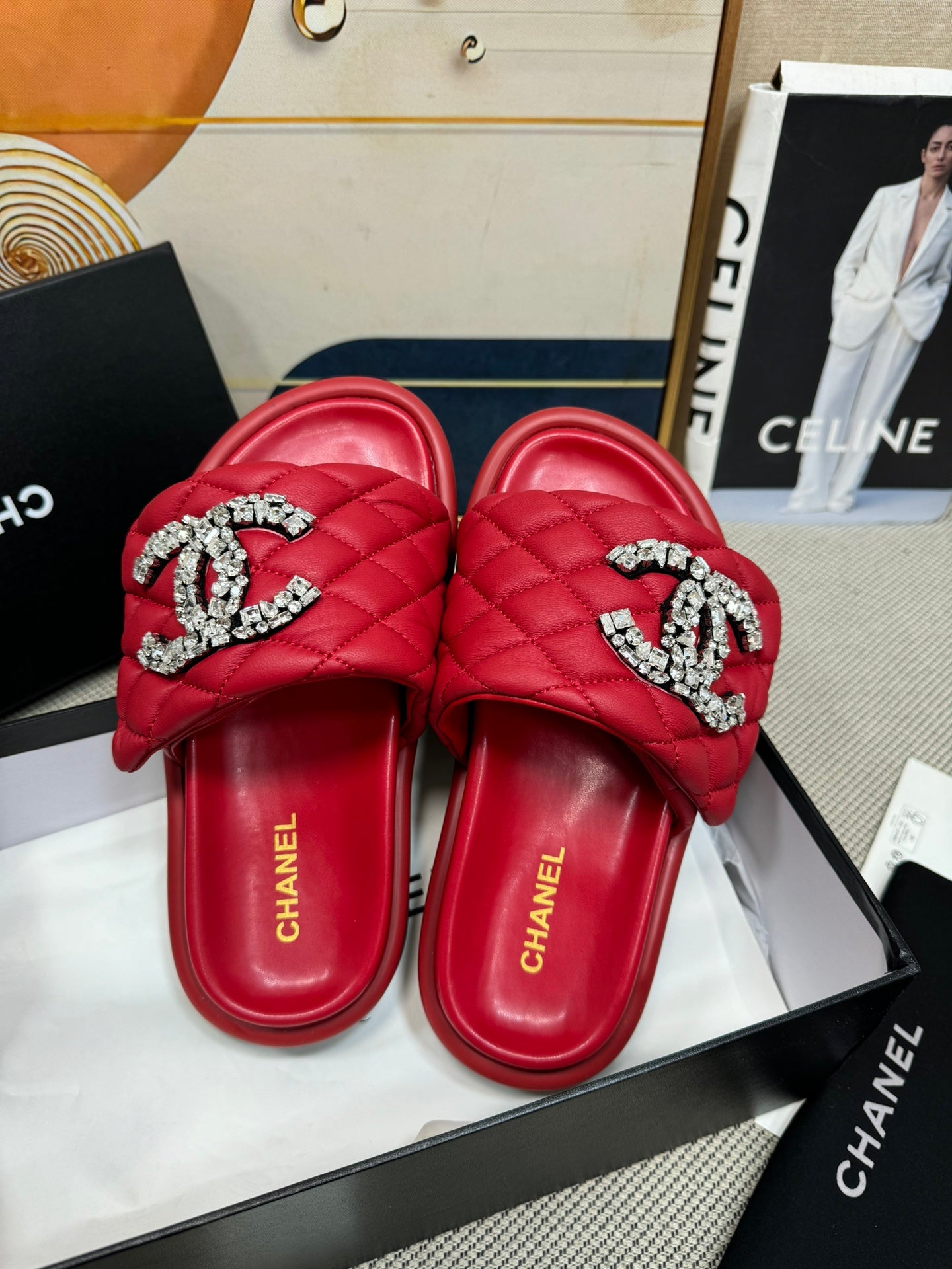 dopamine color thick-soled Velcro women's slippers 0724042705