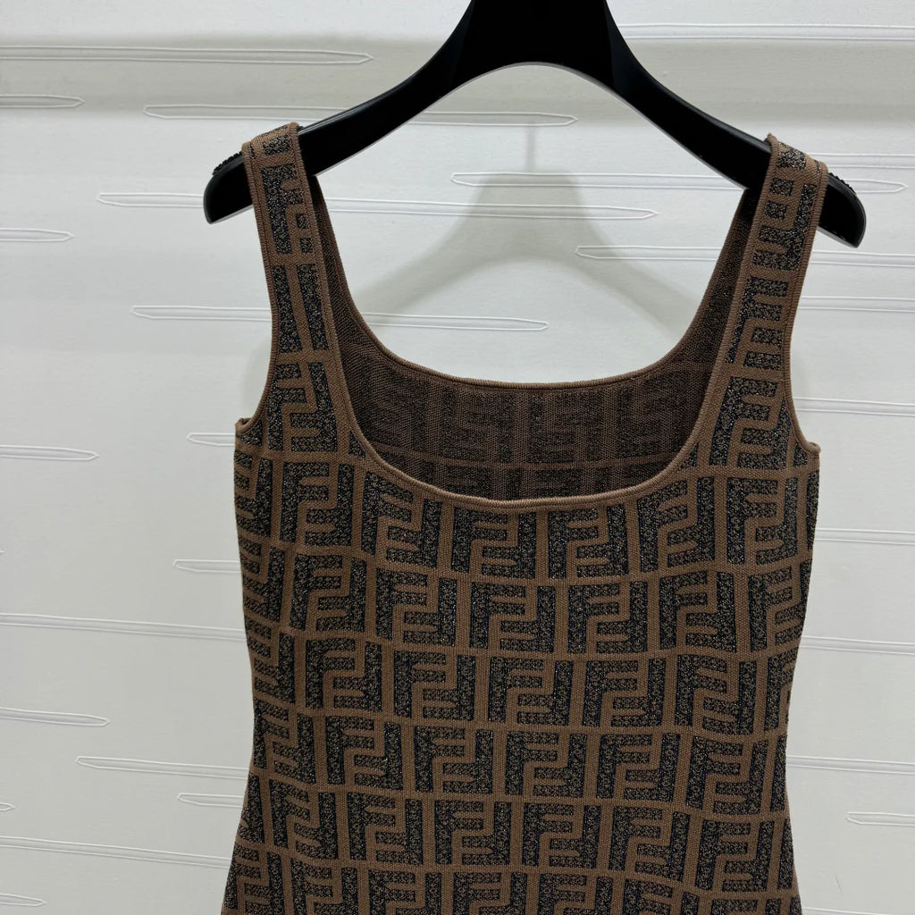 Jacquard Knit Vest Dress 1025051914
